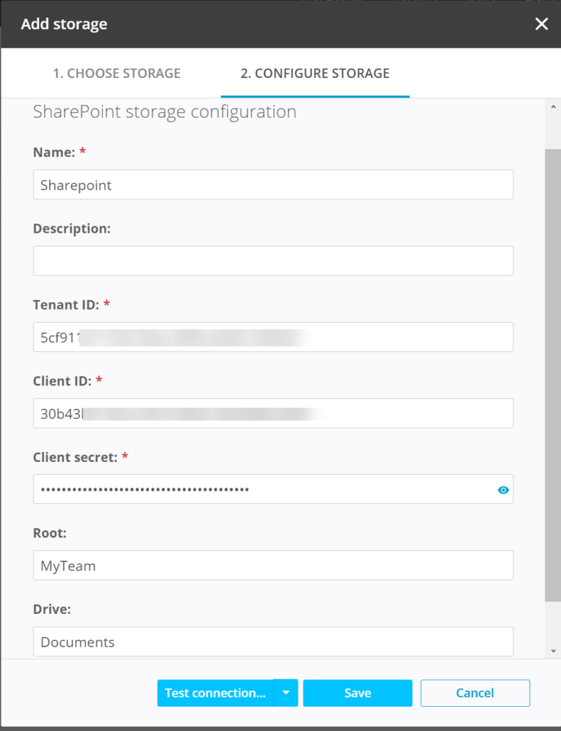 Add Storage > 2. Configure Storage