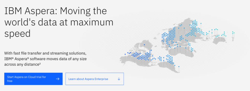IBM Aspera homepage