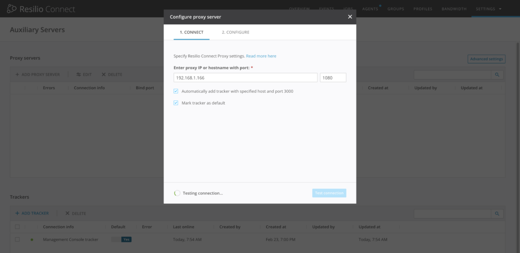 Resilio now offers a Resilio Connect Proxy to simplify and centralize port assignments within customers’ demilitarized zones (DMZs). The Proxy can be deployed within a DMZ or behind any firewall.  