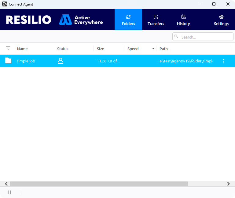 Resilio Active Everywhere: Folders (simple job)