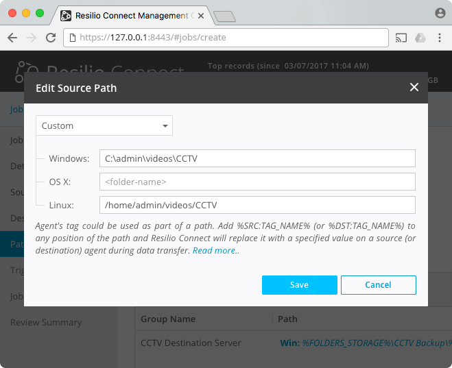 Resilio Connect: Edit Source Path